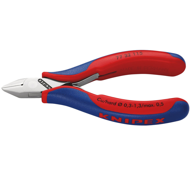 DR-27726 — KNIPEX 77 32 115 Flush Electronics Diagonal Cutters, 115mm