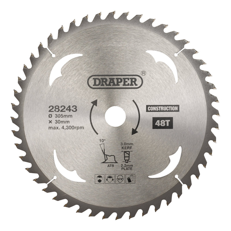 DR-28243 — TCT Construction Circular Saw Blade, 305 x 30mm, 48T