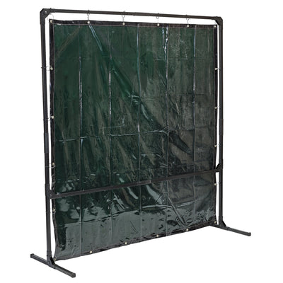 DR-28406 — Welding Curtain with Metal Frame, 6' x 6'