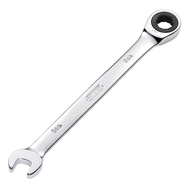 DR-31006 — Metric Ratcheting Combination Spanner, 9mm