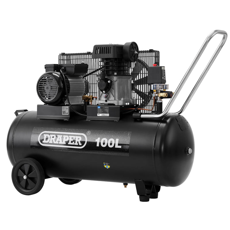 DR-31254 — 230V 100L Belt-Driven Air Compressor, 2.2kW/3HP