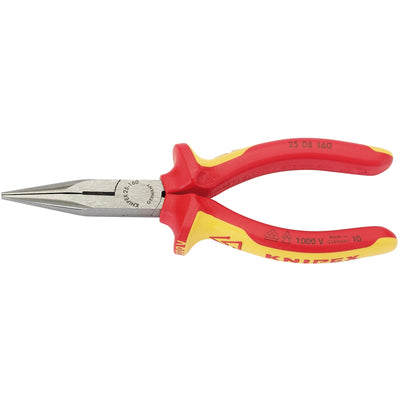 KNIPEX 25 08 160UKSBE VDE Fully Insulated Long Nose Pliers