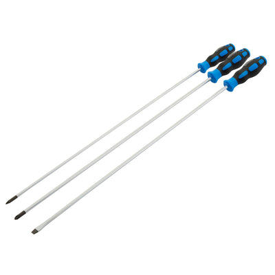 DR-32603 — Extra Long Reach Soft Grip Screwdriver Set, 450mm (3 Piece)