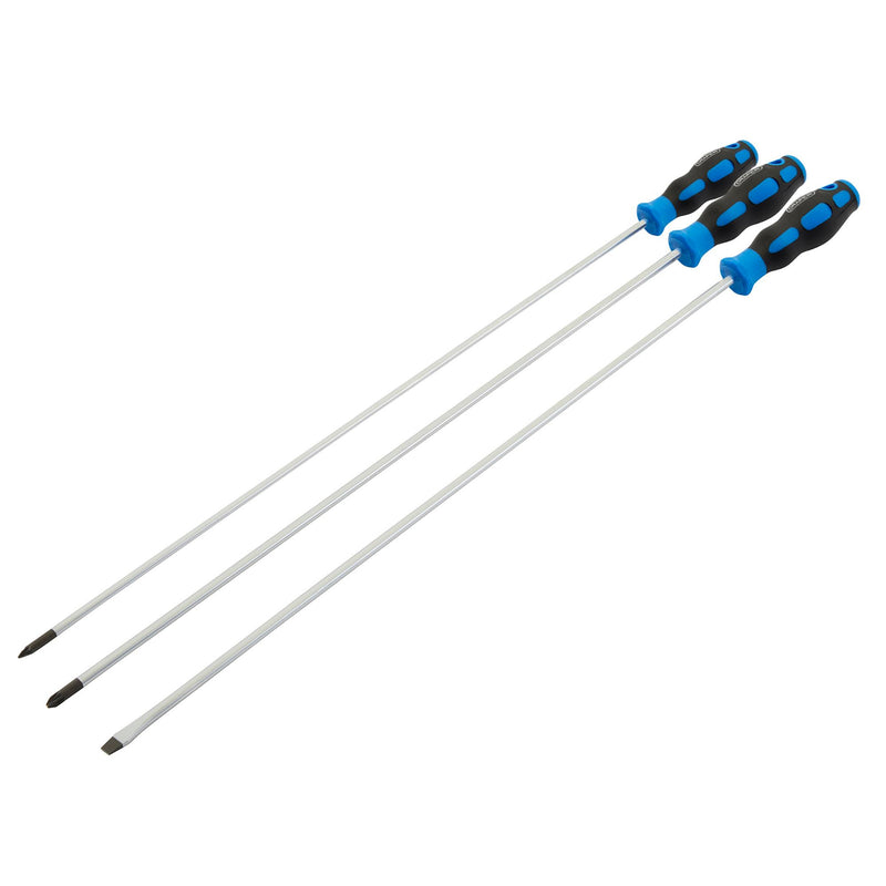 DR-32603 — Extra Long Reach Soft Grip Screwdriver Set, 450mm (3 Piece)