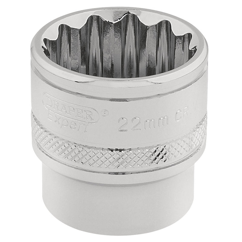 DR-32800 — Draper Expert HI-TORQ® 12 Point Socket, 3/8" Sq. Dr., 22mm