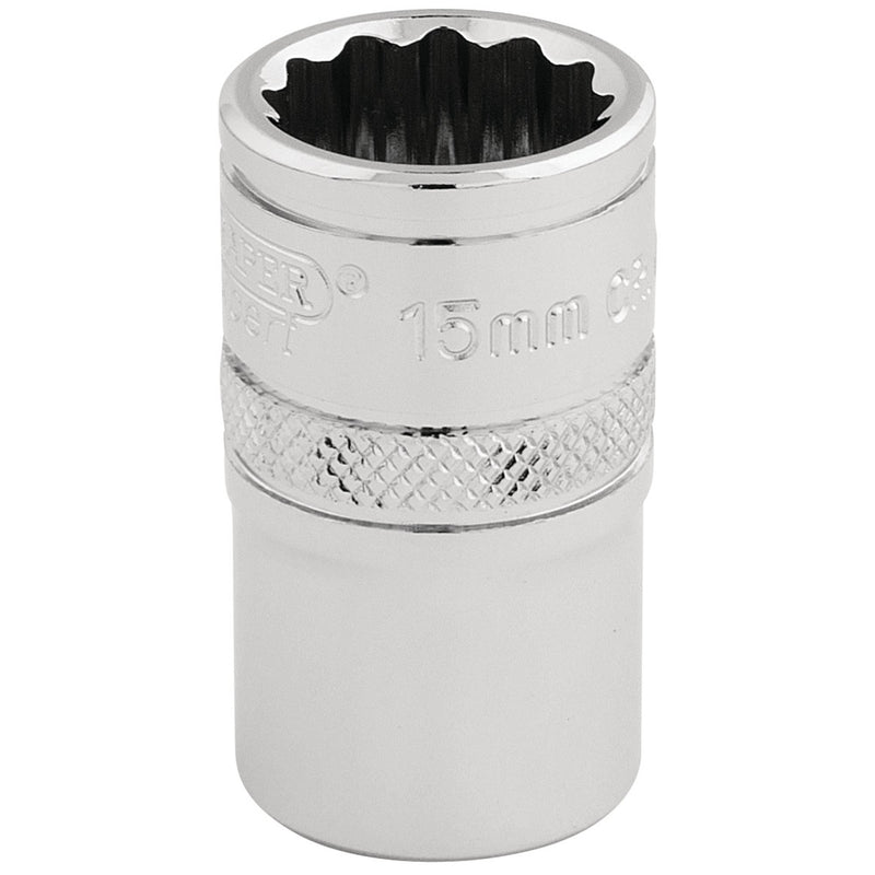 DR-33136 — Draper Expert HI-TORQ® 12 Point Socket, 1/2" Sq. Dr., 15mm