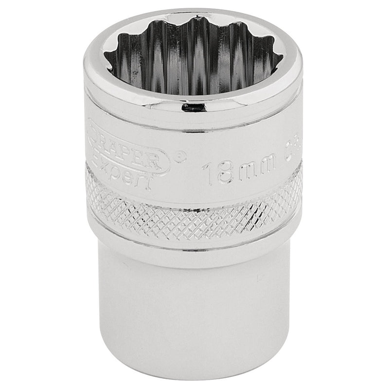 DR-33202 — Draper Expert HI-TORQ® 12 Point Socket, 1/2" Sq. Dr., 18mm