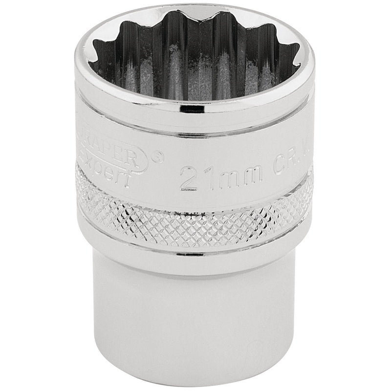 DR-33290 — Draper Expert HI-TORQ® 12 Point Socket, 1/2" Sq. Dr., 21mm