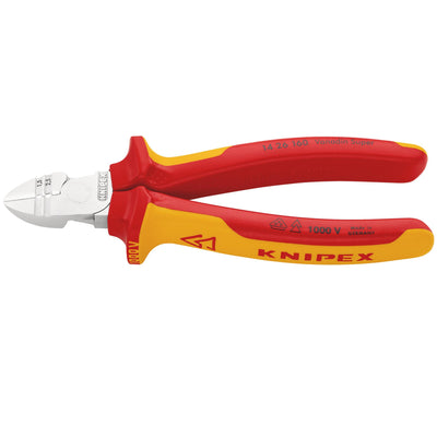 DR-34055 — KNIPEX 14 26 160 SB VDE Fully Insulated Diagonal Wire Strippers and Cutter,160mm