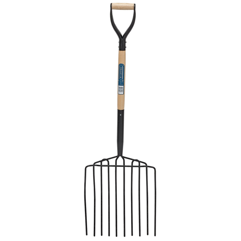 DR-34227 — 10 Prong Potato Fork with Wood Shaft and MYD Handle