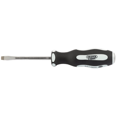 DR-35176 — Draper Expert 'Pound Thru' Plain Slot Soft Grip Screwdriver, 5.5 x 75mm