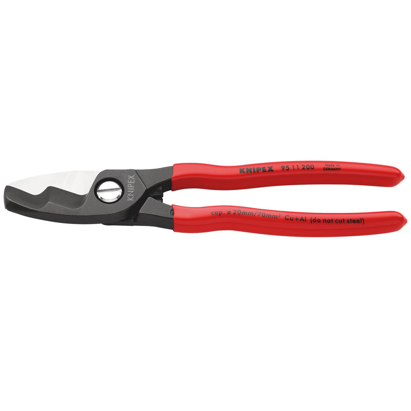 DR-37065 — KNIPEX 95 11 200 SB Cable Shears with Twin Cutting Edge, 200mm