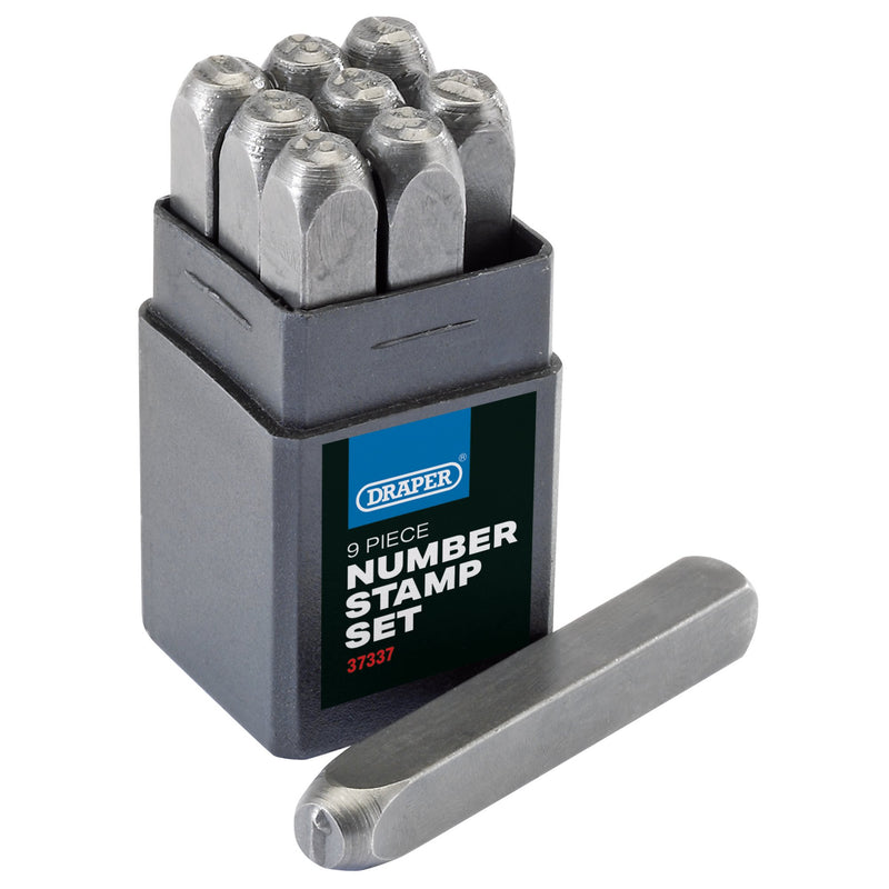 DR-37337 — 0 - 9 Number Stamp Set, 3/16"