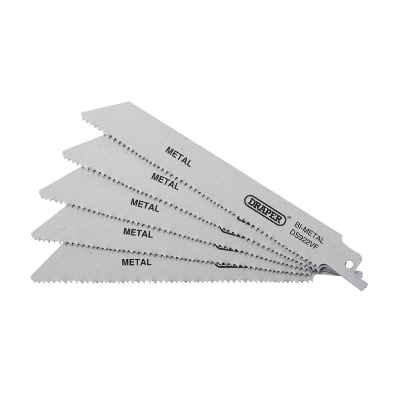 DR-43463 — Bi-metal Reciprocating Saw Blades for Metal, 150mm, 10-14tpi (Pack of 5)