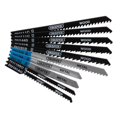 DR-43470 — Assorted BIM and HCS Jigsaw Blade Set for Wood and Metal (10 Piece)