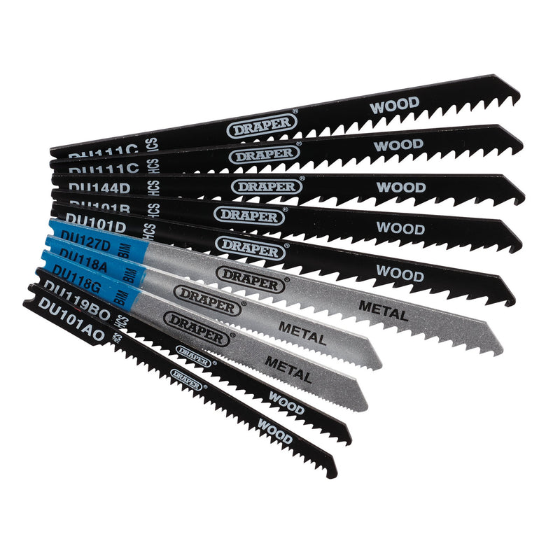 DR-43470 — Assorted BIM and HCS Jigsaw Blade Set for Wood and Metal (10 Piece)