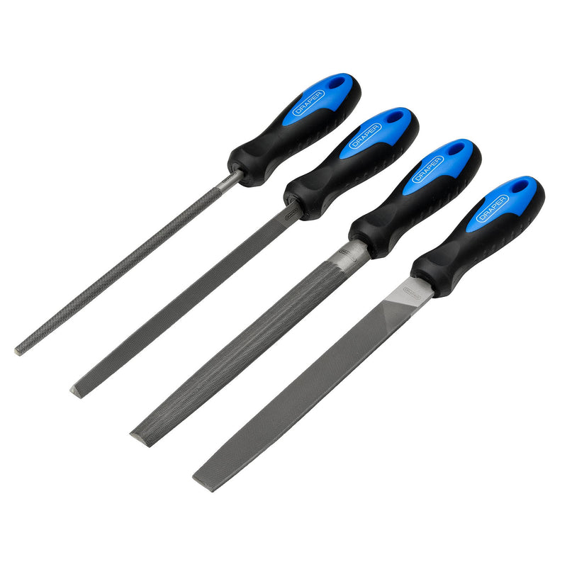 DR-44962 — Soft Grip Engineers File Set, 200mm (4 Piece)