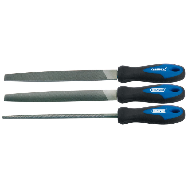 DR-44963 — Soft Grip Engineers File Set, 200mm (3 Piece)