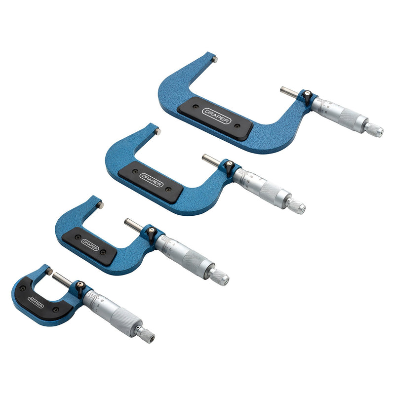 DR-46607 — Draper Expert Metric External Micrometer Set (4 Piece)