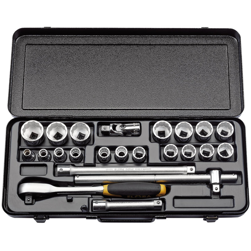 DR-50649 — Elora Imperial Socket Set, 1/2" Sq. Dr. (23 Piece)