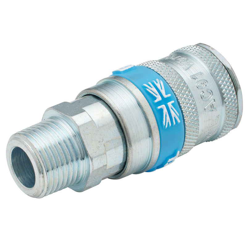 DR-51408 — 3/8" BSP Taper Male Thread Vertex Air Coupling (Sold Loose)