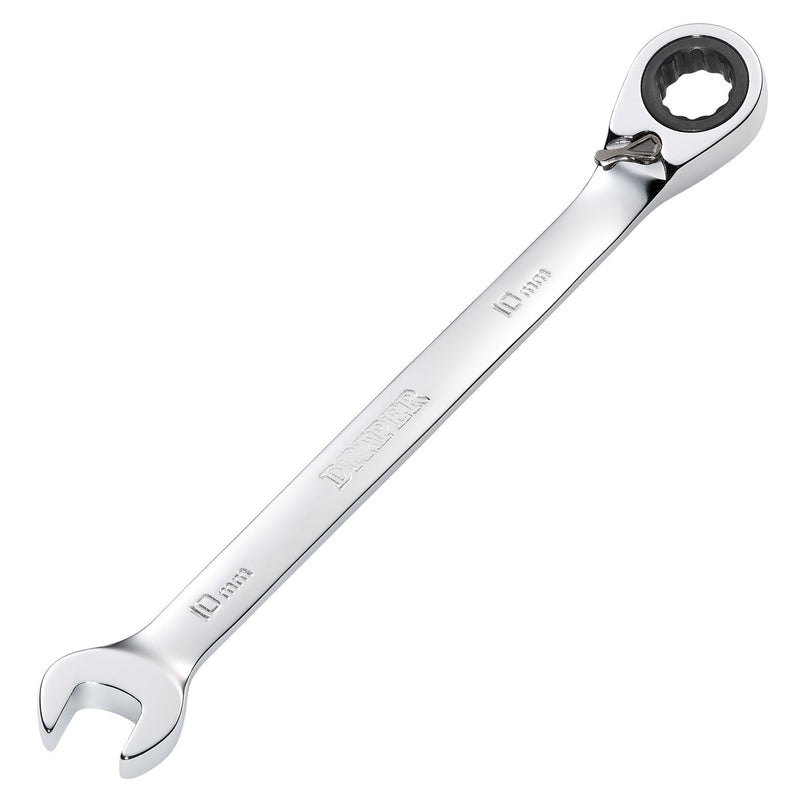 DR-51973 — Draper HI-TORQ® Metric Reversible Ratcheting Combination Spanner, 10mm