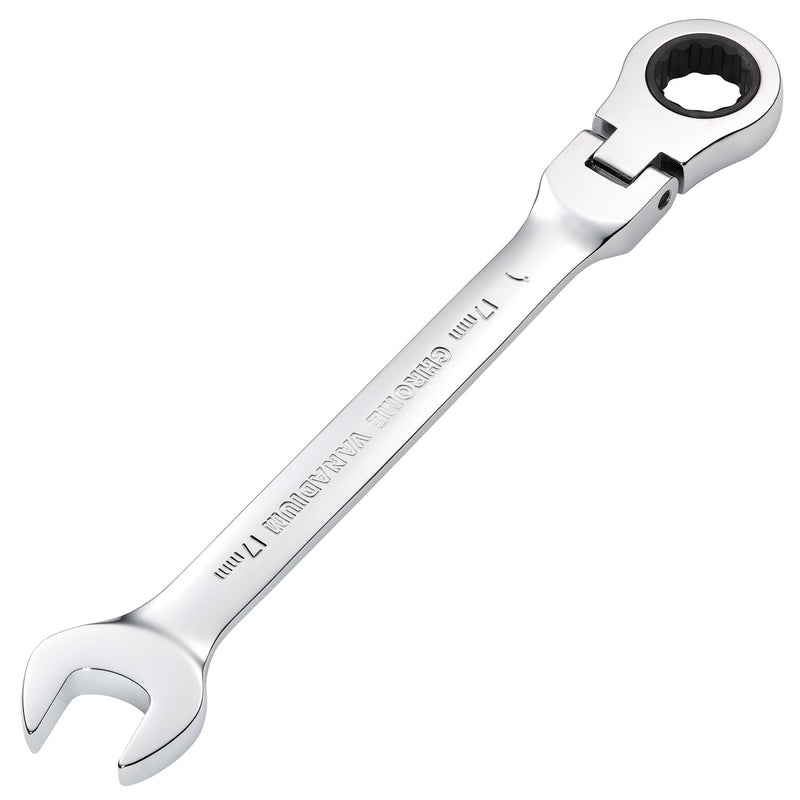 DR-52019 — Draper HI-TORQ® Metric Flexible Head Ratcheting Combination Spanner, 17mm