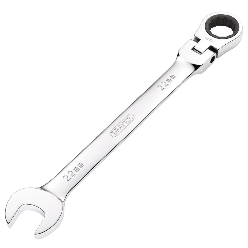 DR-52024 — Draper HI-TORQ® Metric Flexible Head Ratcheting Combination Spanner, 22mm