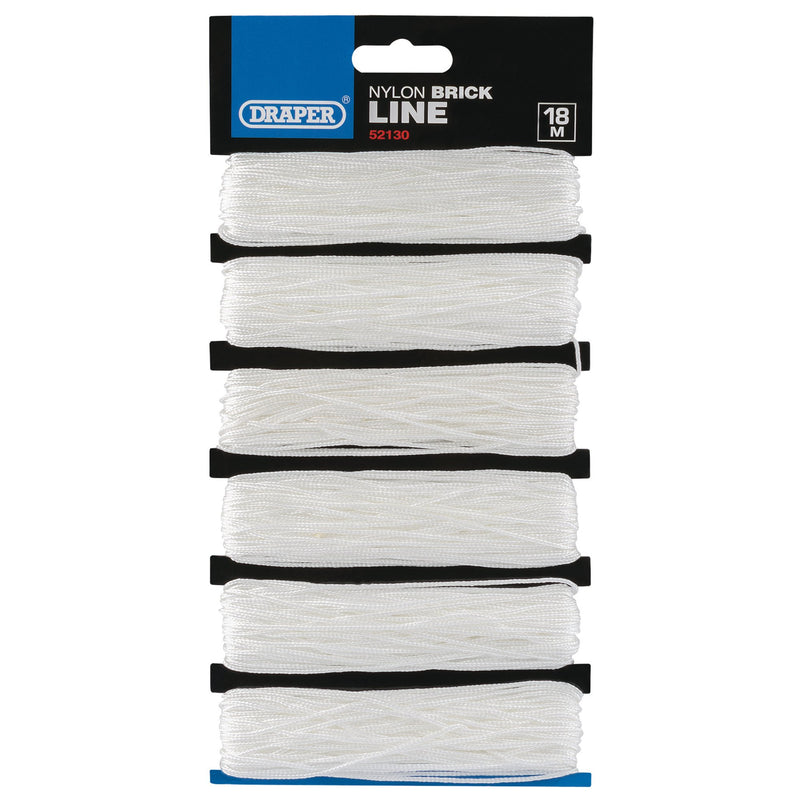 DR-52130 — Nylon Brick Line, 18m, White (Pack of 6)