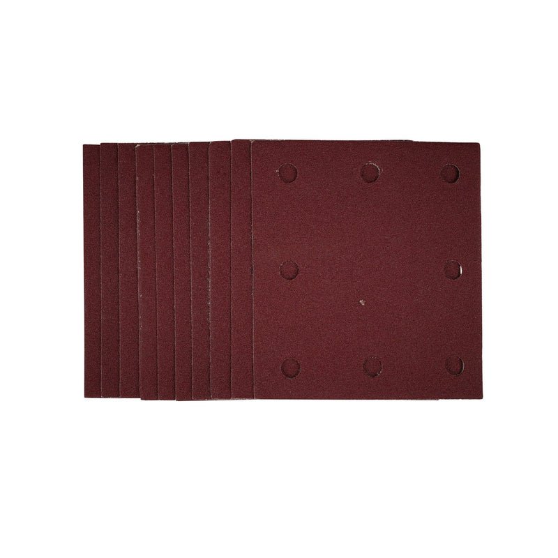 DR-52391 — 1/4 Sanding Sheets with Hook and Loop, 115 x 105mm, 120 Grit (Pack of 10)