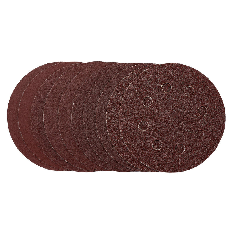 DR-53510 — Sanding Discs, 115mm, Hook & Loop, Assorted Grit, (Pack of 10)