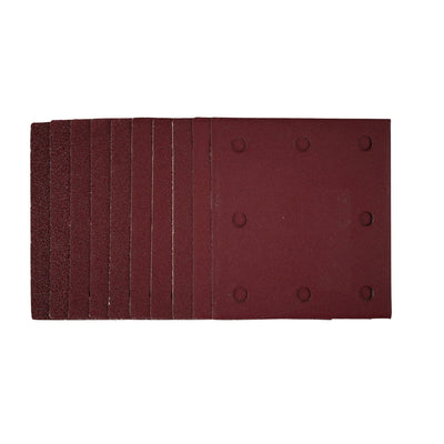 DR-54347 — 1/4 Sanding Sheets with Hook and Loop, 115 x 105mm, Assorted Grit (Pack of 10)