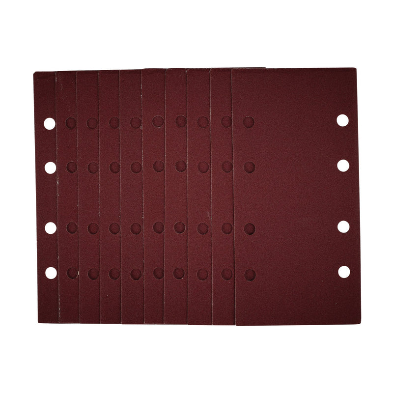 DR-54869 — 1/3 Sanding Sheets with Hook and Loop, 93 x 190mm, 120 Grit (Pack of 10)