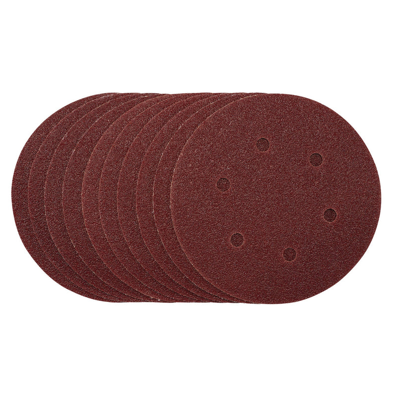 DR-54887 — Sanding Discs, 150mm, Hook & Loop, 40 Grit, (Pack of 10)