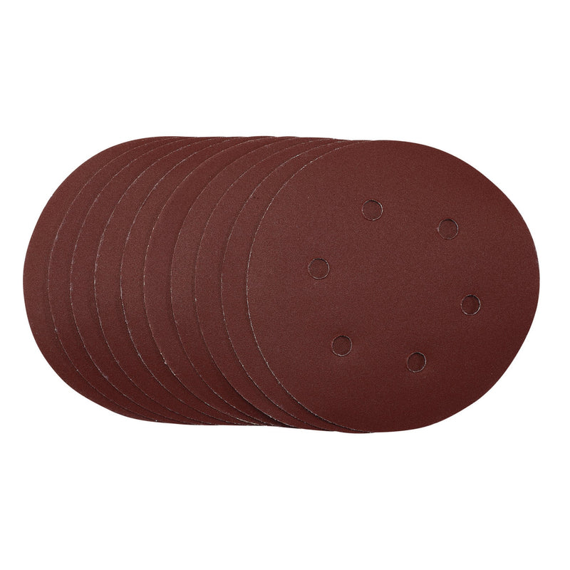 DR-54991 — Sanding Discs, 150mm, Hook & Loop, 240 Grit, (Pack of 10)