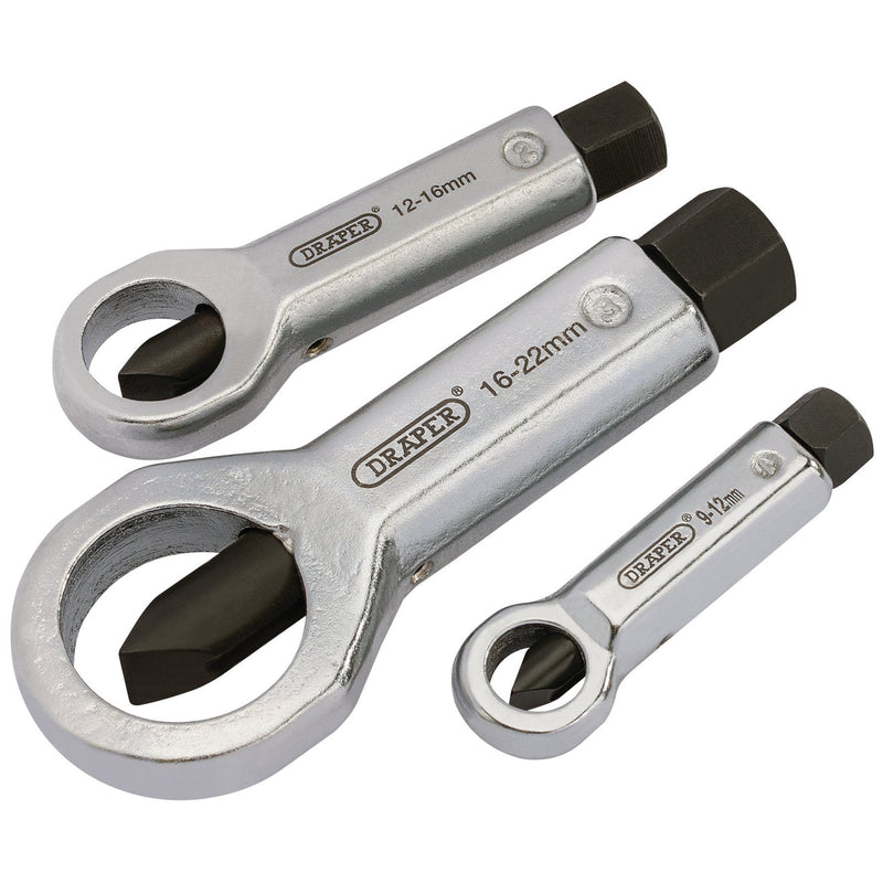 DR-55108 — Nut Splitter Set, 9 - 22mm (3 Piece)