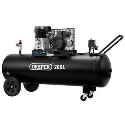 DR-55315 — 230V 200L Belt-Driven Air Compressor, 2.2kW/3hp