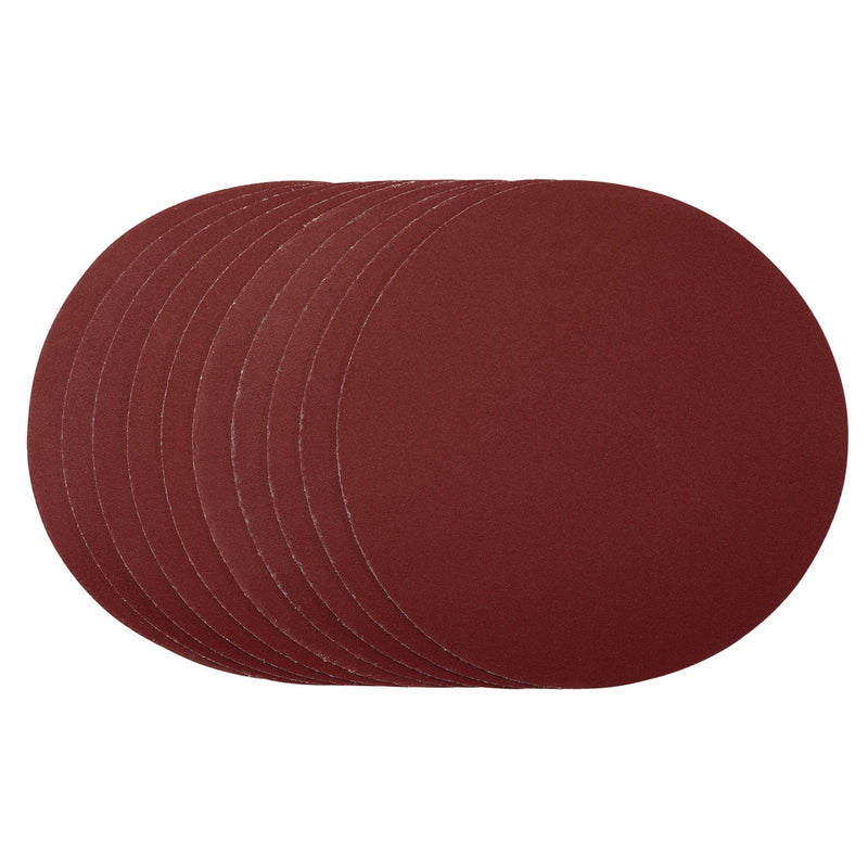 DR-56182 — Sanding Discs, 180mm, Hook & Loop, 240 Grit, (Pack of 10)