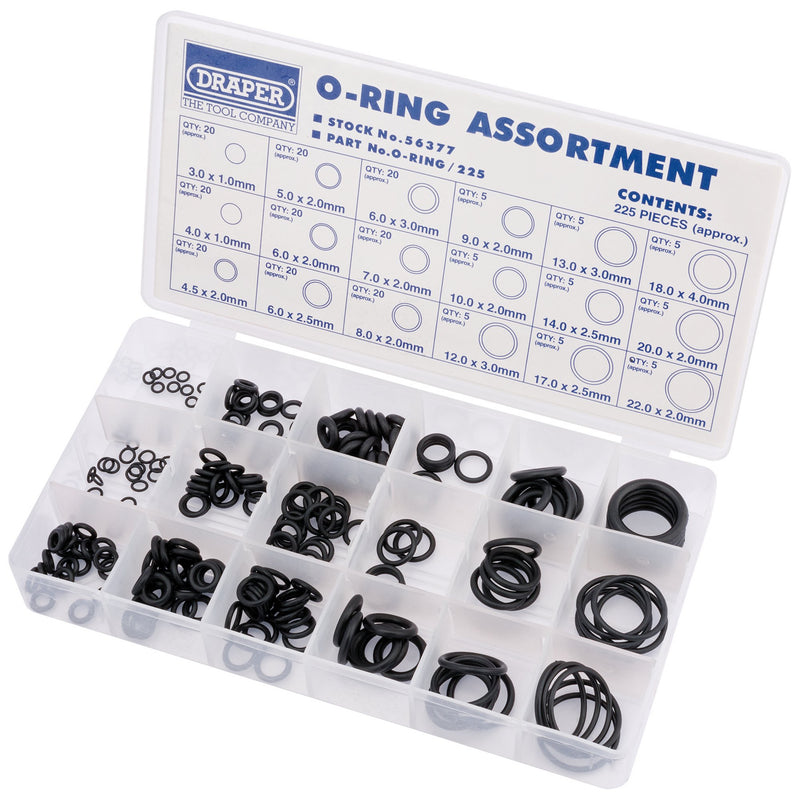 DR-56377 — O-Ring Assortment (225 Piece)