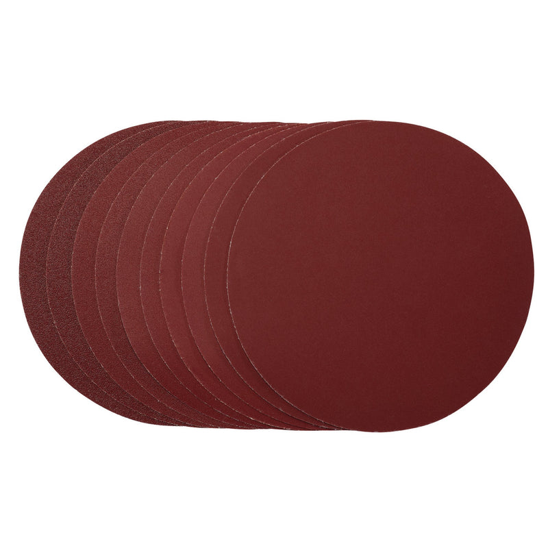 DR-58110 — Sanding Discs, 180mm, Hook & Loop, Assorted Grit, (Pack of 10)