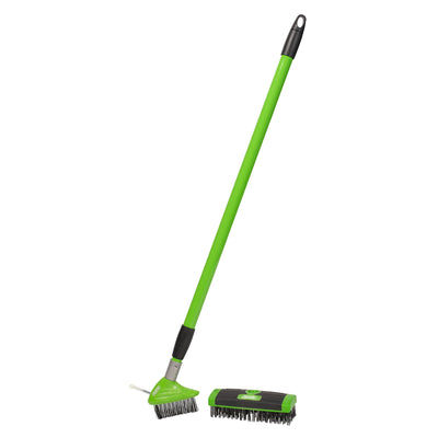 DR-58683 — Paving Brush Set with Twin Heads and Telescopic Handle