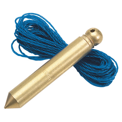 DR-60698 — Solid Brass Plumb Bob with Nylon Line, 100g, 5m