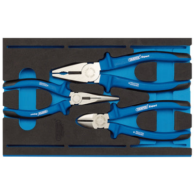 DR-63262 — Draper Expert Heavy Duty Plier Set in 1/4 Drawer EVA Insert Tray (3 Piece)