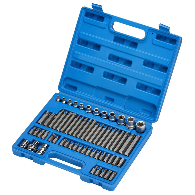 DR-63376 — Draper Expert Mechanics Socket and Bit Set, 3/8, 1/2" Sq. Dr. (61 Piece)