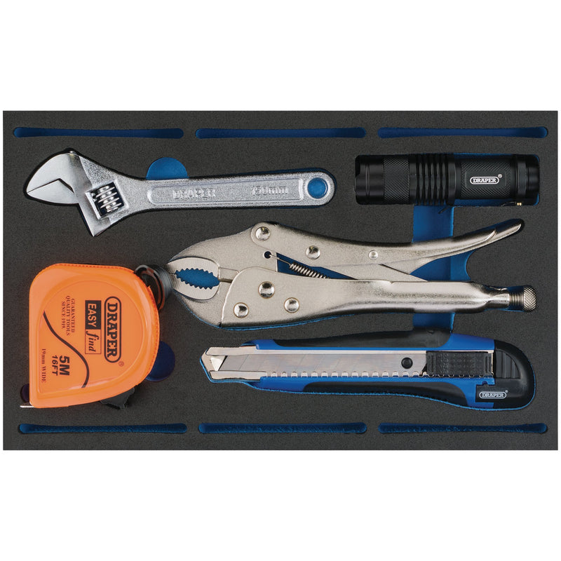 DR-63543 — Tool Kit in 1/4 Drawer EVA Insert Tray (5 Piece)