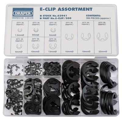 DR-63941 — E-Clip Assortment (300 Piece)