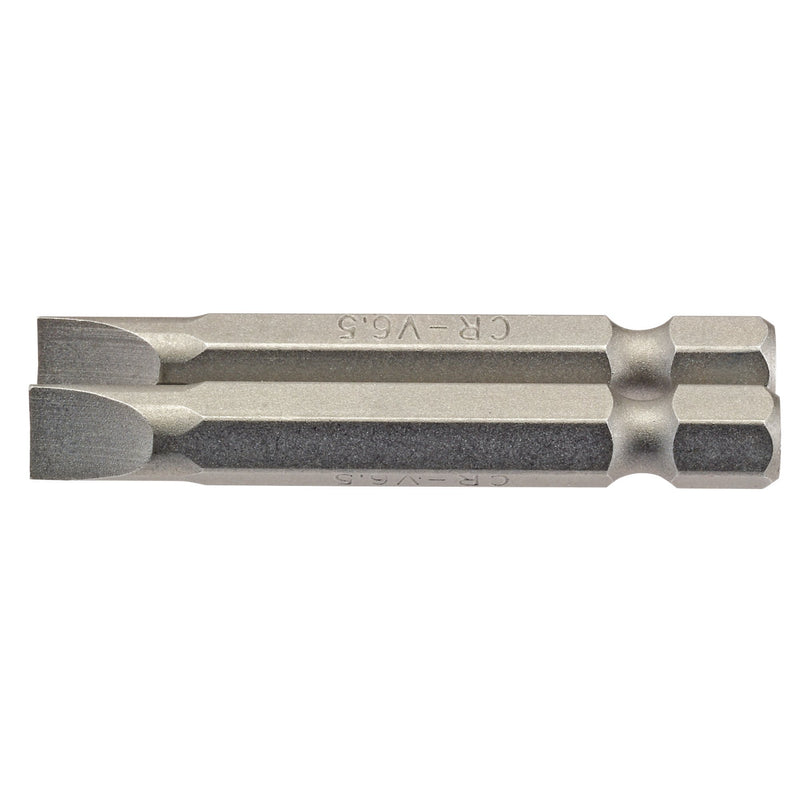 DR-64103 — Plain Slot Insert Bit, 6.5mm, 1/4" Hex, 50mm Long (Pack of 2)