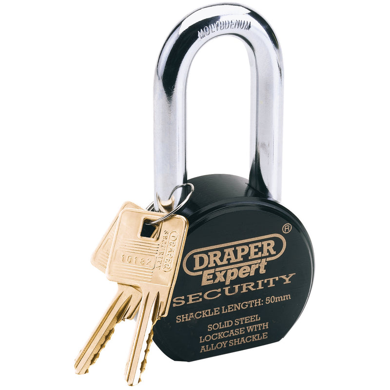 DR-64207 — Draper Expert Heavy Duty Stainless Steel Padlock and 2 Keys, 63 x 50mm