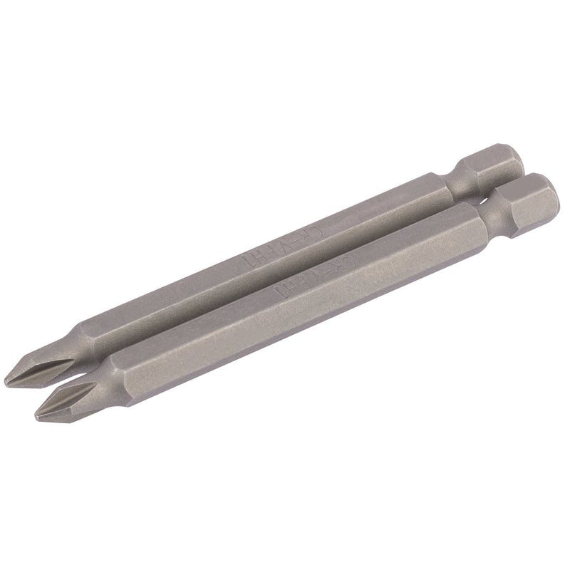 DR-64314 — Cross Slot Insert Bit, 1/4" Hex, 75mm Long, No.1 (Pack of 2)