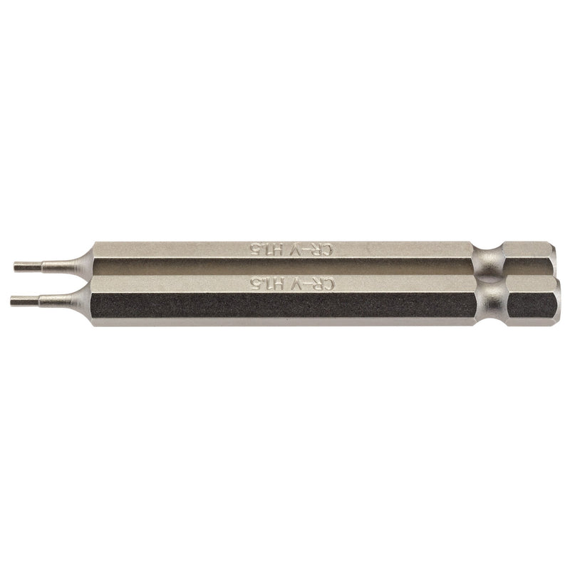 DR-64317 — Hexagonal Insert Bit, 1.5mm, 1/4" Hex, 75mm Long (Pack of 2)